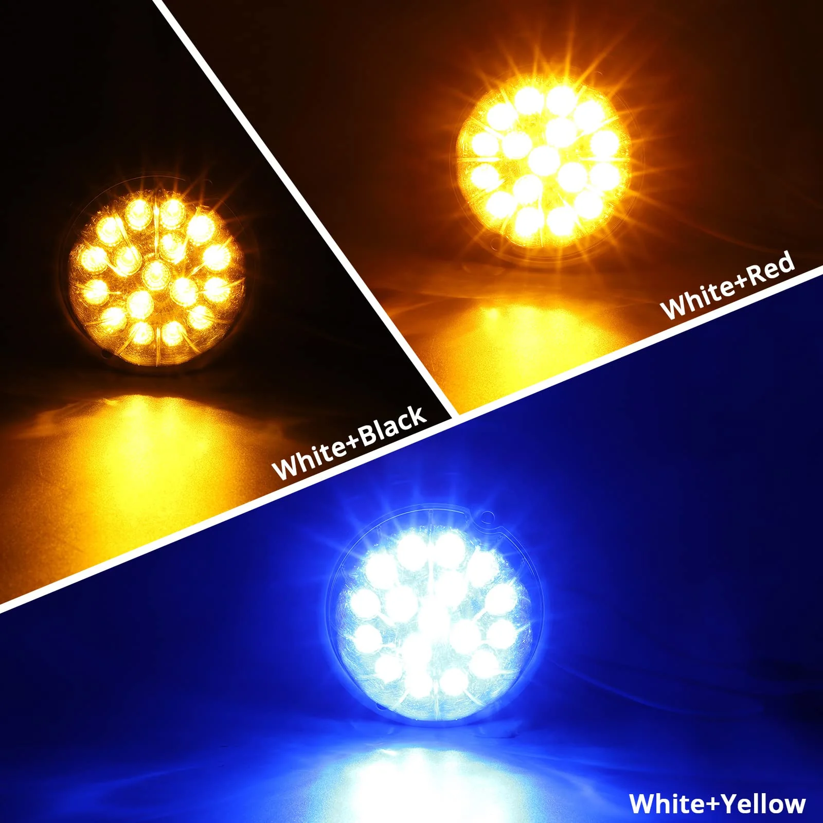 Partsam 1 Pcs Dual Revolution Auxiliary Led Watermelon Lights - Image 4