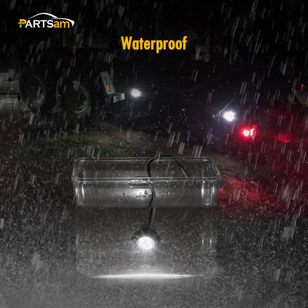 Partsam 10Pcs 3/4 Inch Mini White LED Side Marker Clearance Lights Smoke Black Lens Flush Grommet Mount Submersible Truck Boat Trailer Pickup 3/4 Inch Led Marker Lights Lamps Indicators Sealed - Image 6