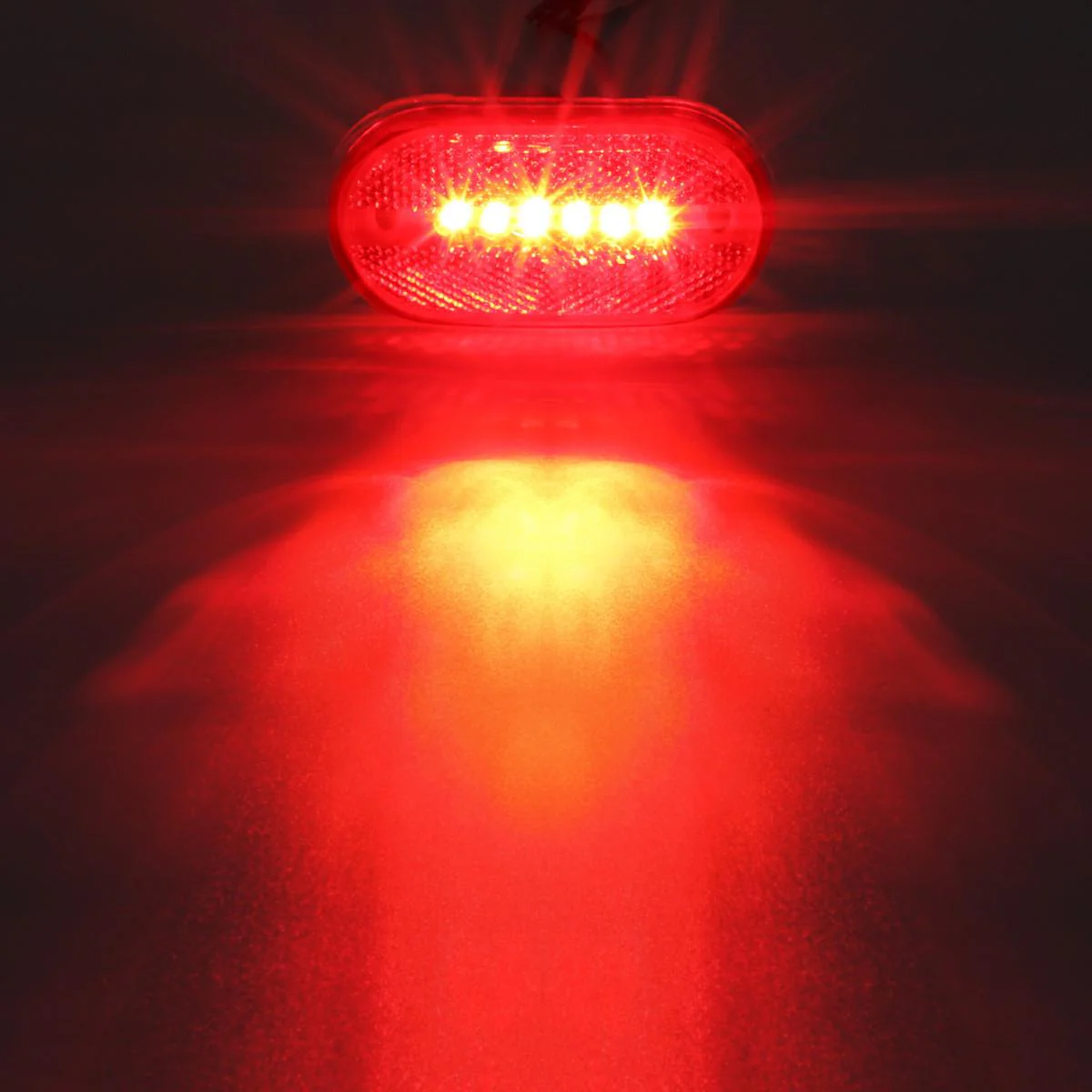 Partsam 10Pcs 4 Inch Trailer Rectangular Led Side Marker Clearance Lights Lamp 6 Diodes w/Reflex Lens, Sealed 2x4 Reflective Rectangle Led Marker Lights Surface Mount for Truck Lorry Van Camper 12V - Image 10