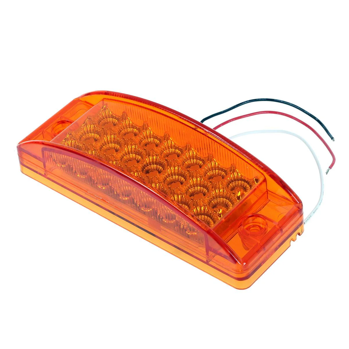 Partsam 10x 6inch Rectangle Amber Led Side Marker and Clearance Trailer Lights 21LED w Reflectors Waterproof Sealed Rectangular Led trailer lights Turn Signal and Parking Lights 3 Wires Surface Mount - Image 4