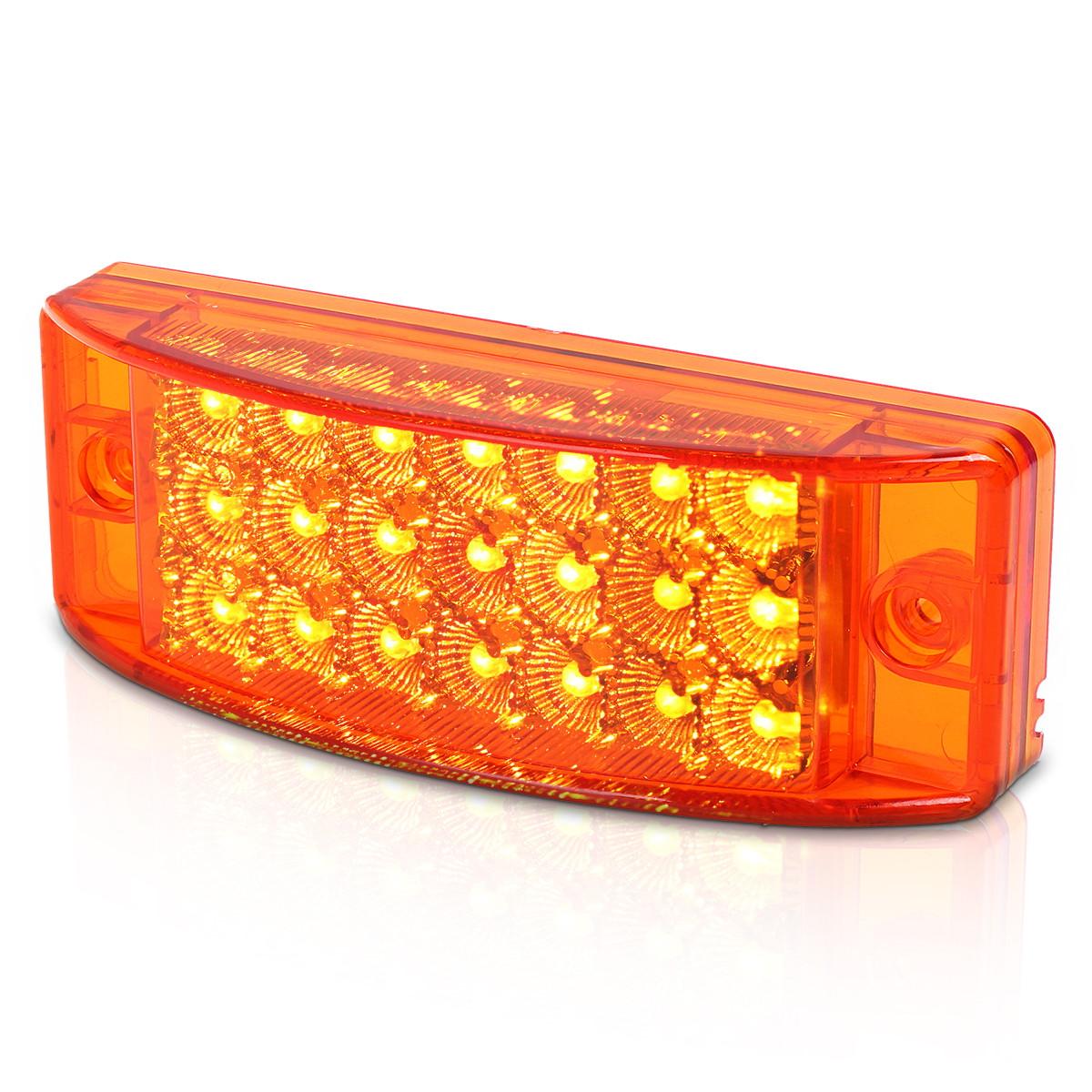 Partsam 10x 6inch Rectangle Amber Led Side Marker and Clearance Trailer Lights 21LED w Reflectors Waterproof Sealed Rectangular Led trailer lights Turn Signal and Parking Lights 3 Wires Surface Mount - Image 6