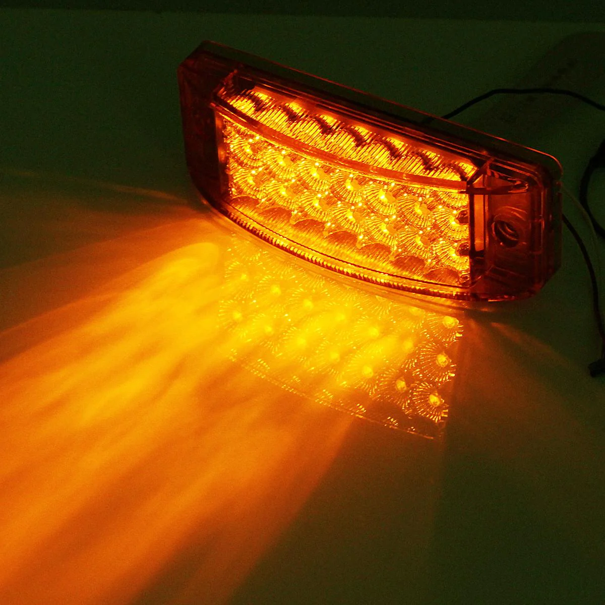 Partsam 10x 6inch Rectangle Amber Led Side Marker and Clearance Trailer Lights 21LED w Reflectors Waterproof Sealed Rectangular Led trailer lights Turn Signal and Parking Lights 3 Wires Surface Mount - Image 9