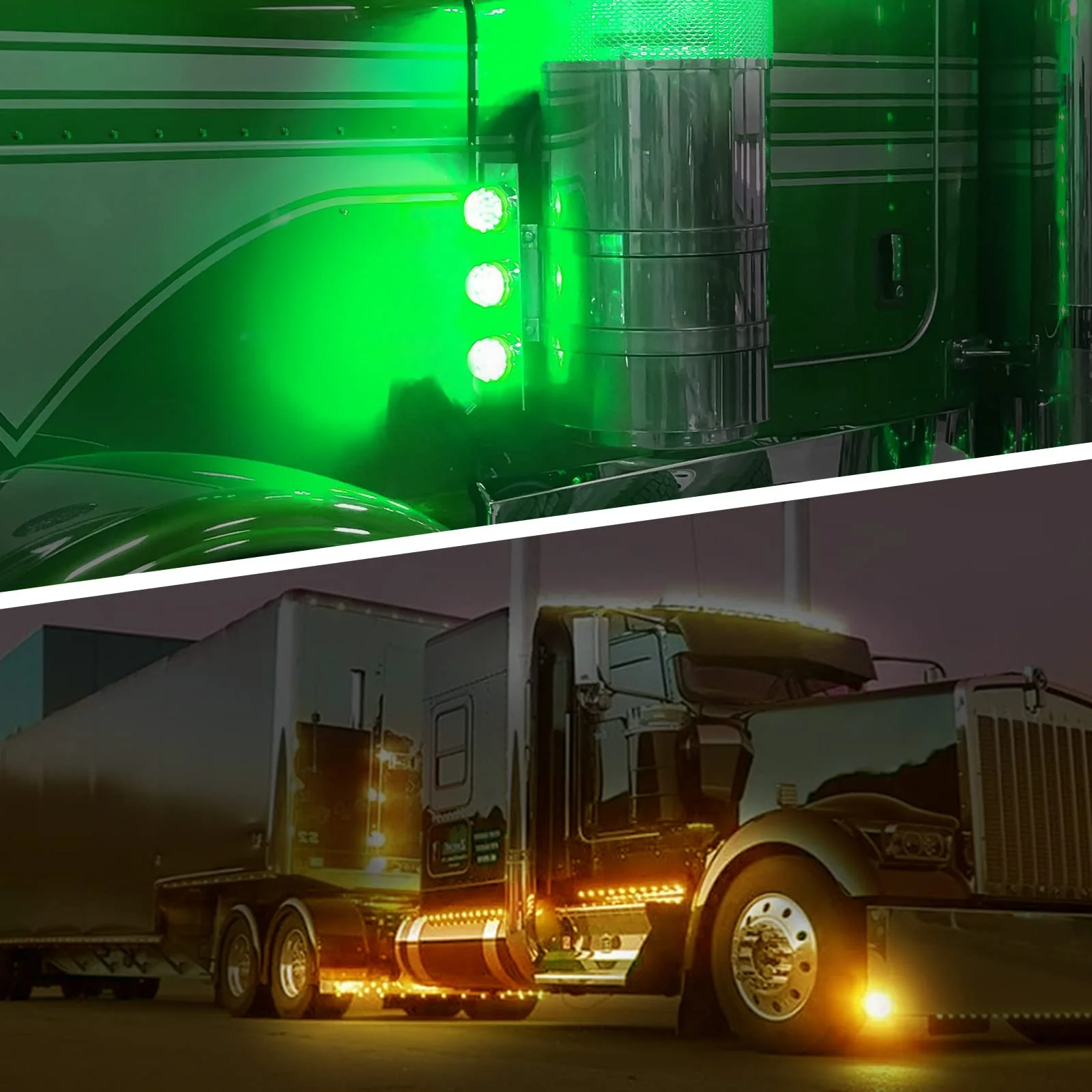 Partsam 1PCS Dual Revolution Amber 17 Led Watermelon Light for Semi Truck - Image 6