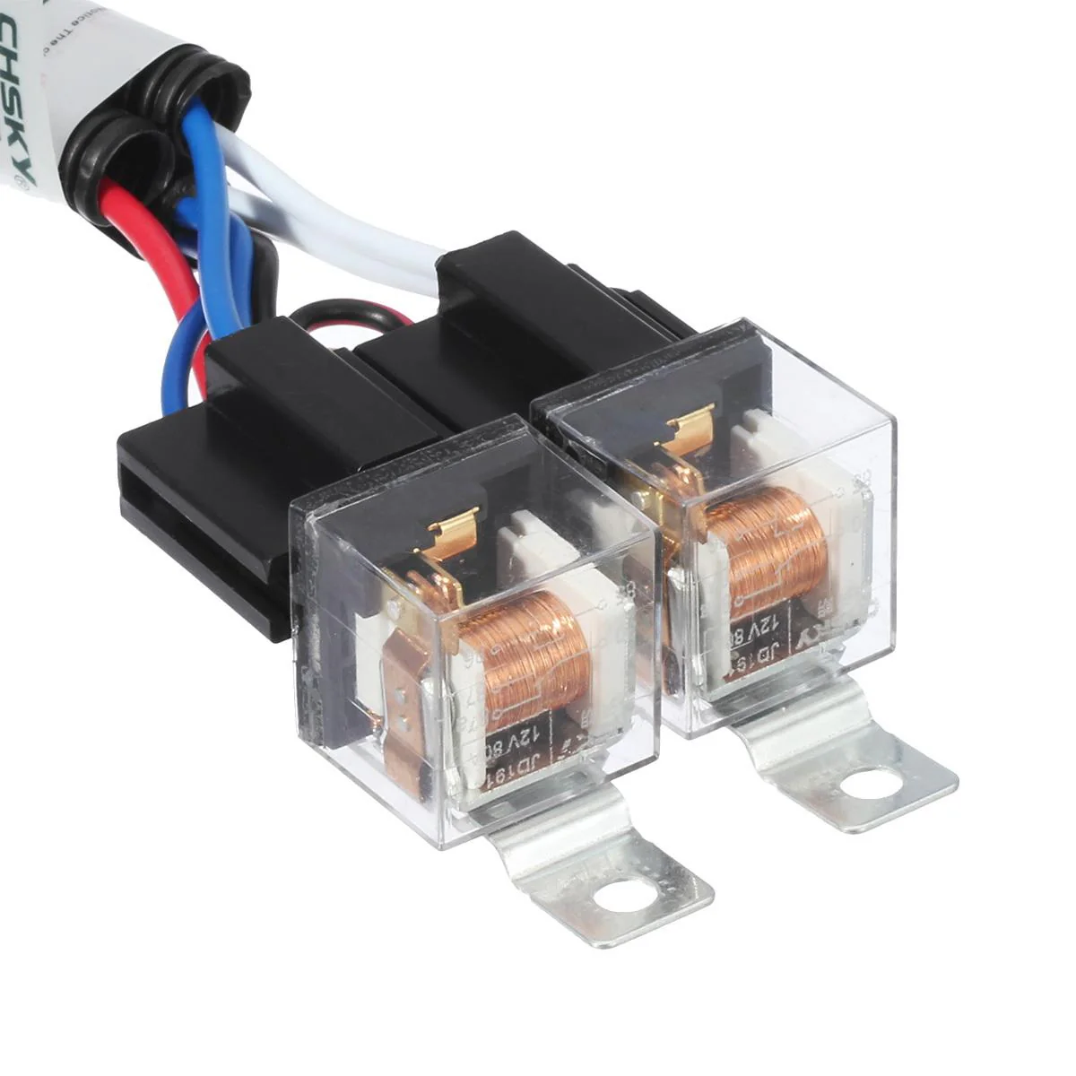 Partsam 1Set H4 Headlight Relay Harness Kit for 7x6 5x7 H6054 Headlights Heat Ceramic Wiring Harness Compatible with Pickup Headlights 88-95, Tacoma 95-97 Fix Dual Ground Problem - Image 4