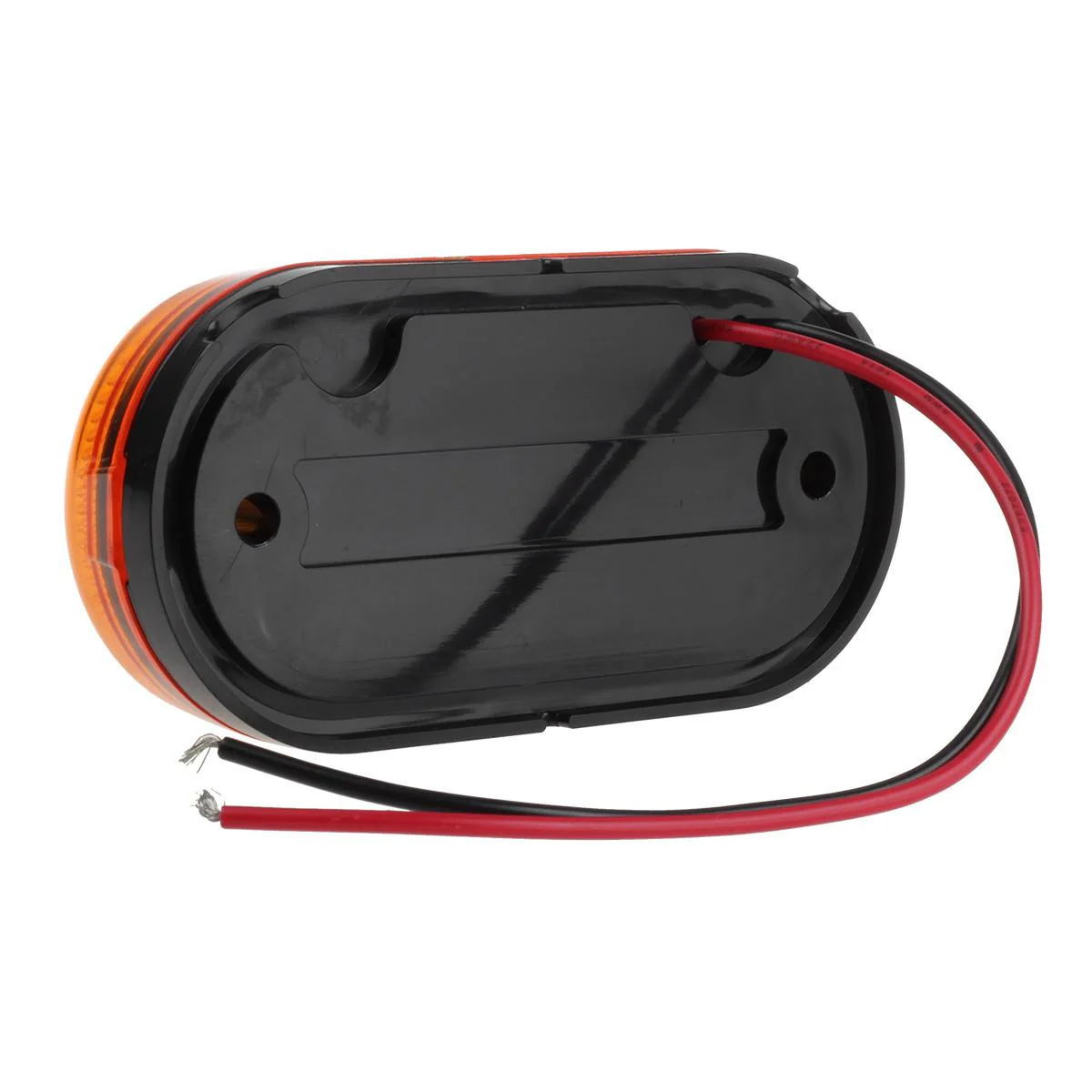 Partsam 2 Amber + 2 Red 12V 4inch x 2inch Oval Led Truck Side Marker Light Surface Mount 10 Diodes, Sealed Trailer Led Clearance and Side Marker Lights, Black Base, Rectangular Rectangle Led Lights - Image 11
