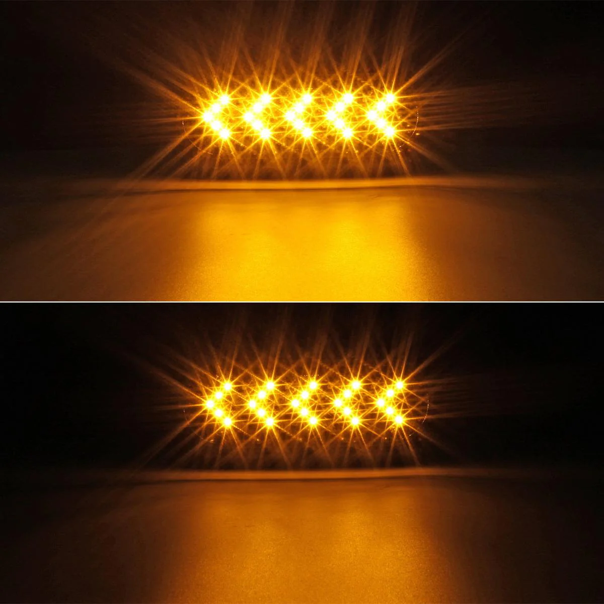 Partsam 2Pcs 6 inch Oval Arrow Turn Signal Lights Truck Trailer Amber 25LED Surface Mount Smoke Lens Waterproof Sealed Led Marker Clearance Lights Indicators Flange Mount 12V - Image 6
