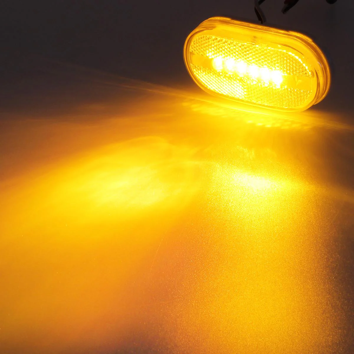 Partsam 2Pcs Amber 4 Inch LED Trailer Side Marker and Clearance Lights Lamps 6 Diodes with Reflex Lens Surface Mount, Reflective 2x4 Rectangular Rectangle Led Marker Lights Front Rear Truck RV Camper - Image 10