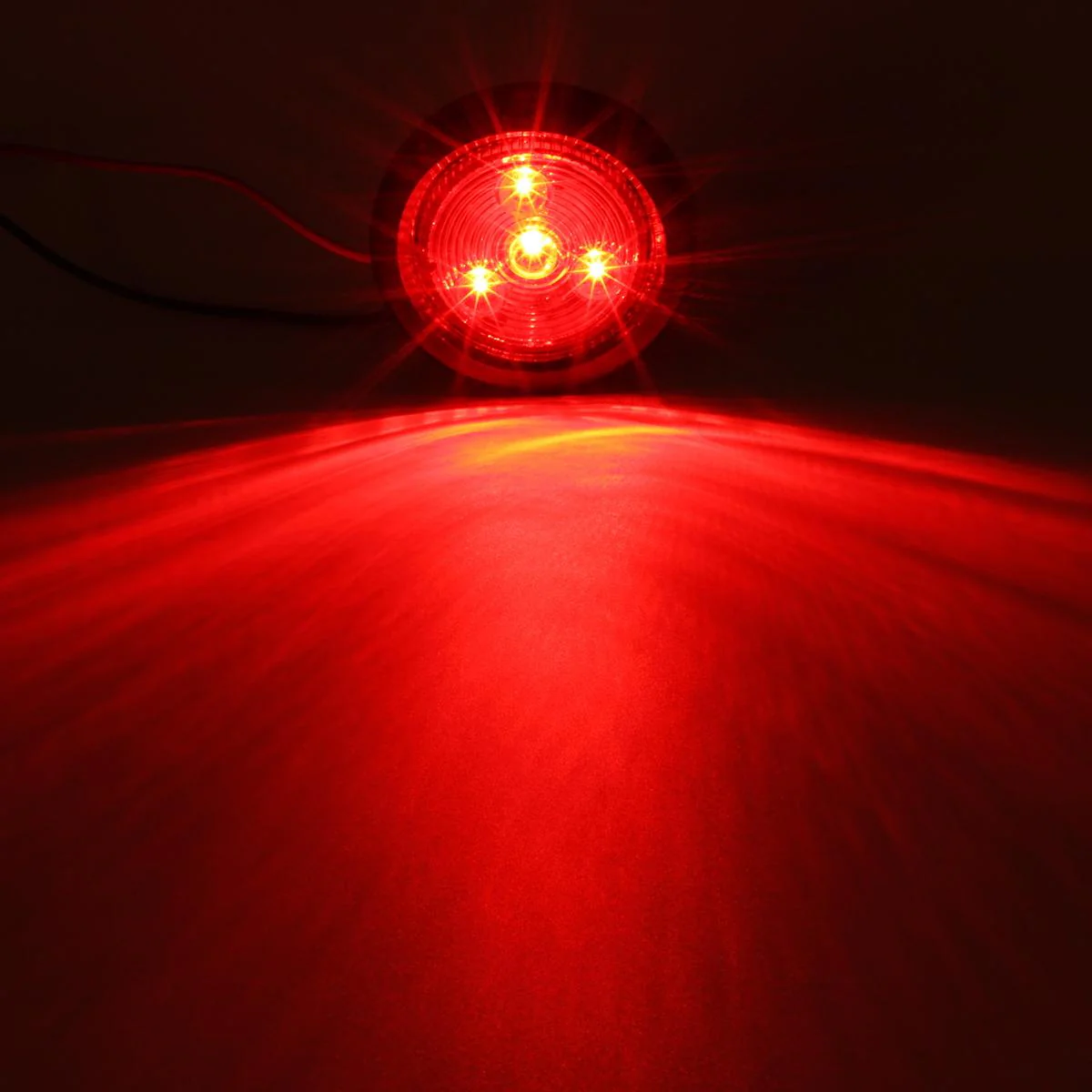 Partsam 2Pcs Steel Trailer RV Light Boxes Housing Kit w/ 6 inch Oval Led Trailer Tail Lights Red/Amber & 2 inch Red Led Round Side Marker and Clearance Lights 4LED w/ Grommets and wire connectors - Image 7