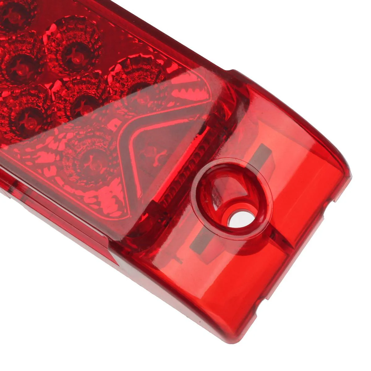 Partsam 2x Red 6 inch x 2 inch Sealed Rectangular Rectangle Clearance Marker Lamp 13LED Truck Trailer Light - Image 6