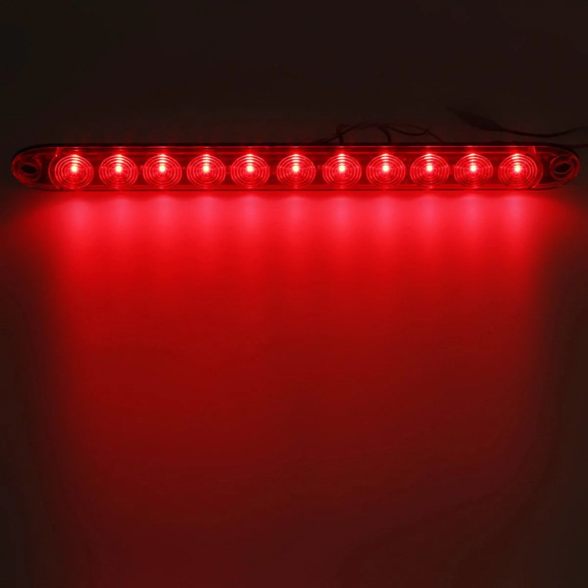 Partsam 4pcs Red 15inch Inch Sealed 11 LED Third Brake Light Bar Stop Turn Signal Tail 3rd Brake Light ID Bar Truck Trailer RV Camper Waterproof - Image 4