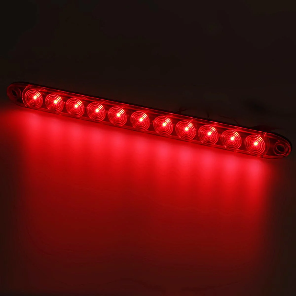 Partsam 4pcs Red 15inch Inch Sealed 11 LED Third Brake Light Bar Stop Turn Signal Tail 3rd Brake Light ID Bar Truck Trailer RV Camper Waterproof - Image 5