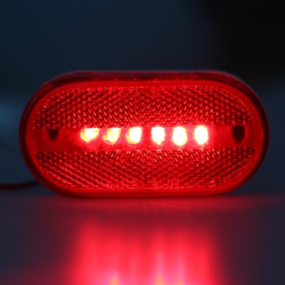Partsam 4x LED Front Rear Side Marker Light Indicator for Boats Truck Trailer Amber & Red, 4 Inch RV Camper Trailer Rectangular Led Marker Clearance Lights with Reflex Lens 6 Diodes Waterproof 12V - Image 12