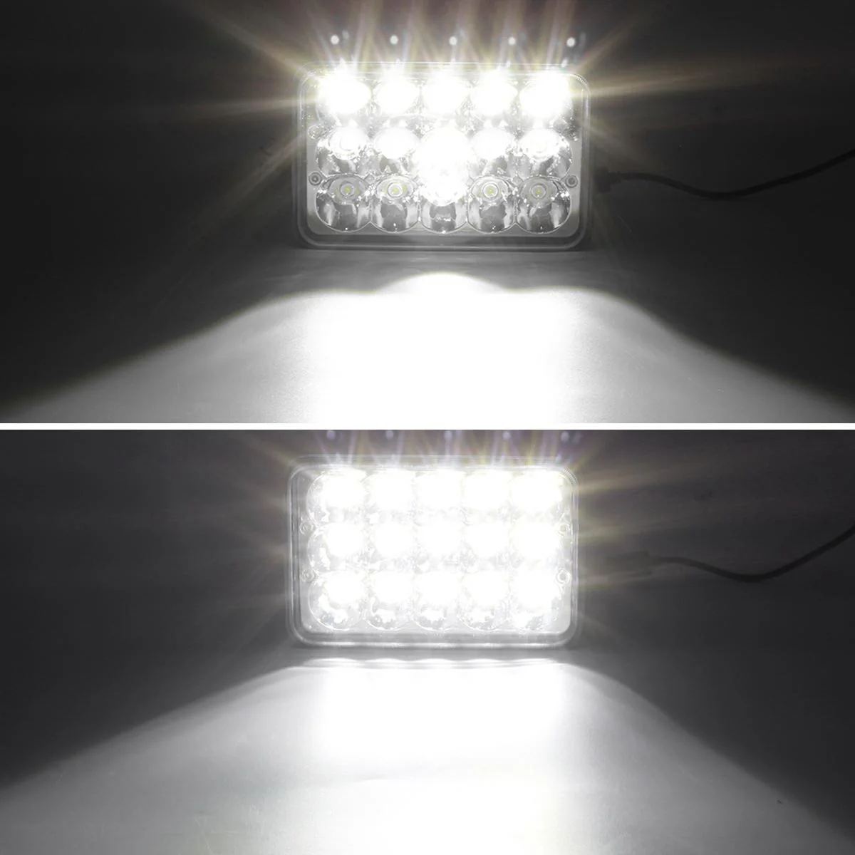 Partsam 4x6 6x4 inch LED Headlights Rectangular Sealed Beam Headlamp H4651 H4652 H4656 H4666 H6545 H4 Socket Hi/Lo Beam Compatible with 379, W900, K5 K10 K20 W3500 - Image 6