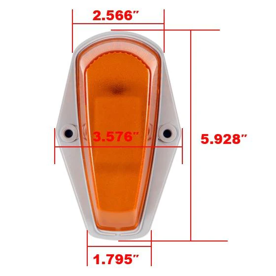 Partsam 5Pcs Amber Cab Marker Light Covers Replacement for F150 F250 F350 Top Roof Clearance Running Lights Lens 1980-1997 Super Duty Pickup Trucks with Base and T10 Sockets Pigtails(w/o Bulbs) - Image 8