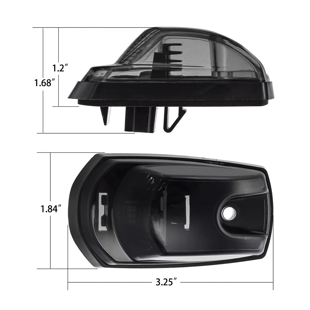 Partsam 5Pcs for F250 F350 F450 Smoke Cab Lights Amber LED Cab Marker Roof Running Top Clearance Lights Assembly Compatible with Ford F-250 F-350 F-450 F-550 Super Duty 2017-2021 264343BK - Image 9