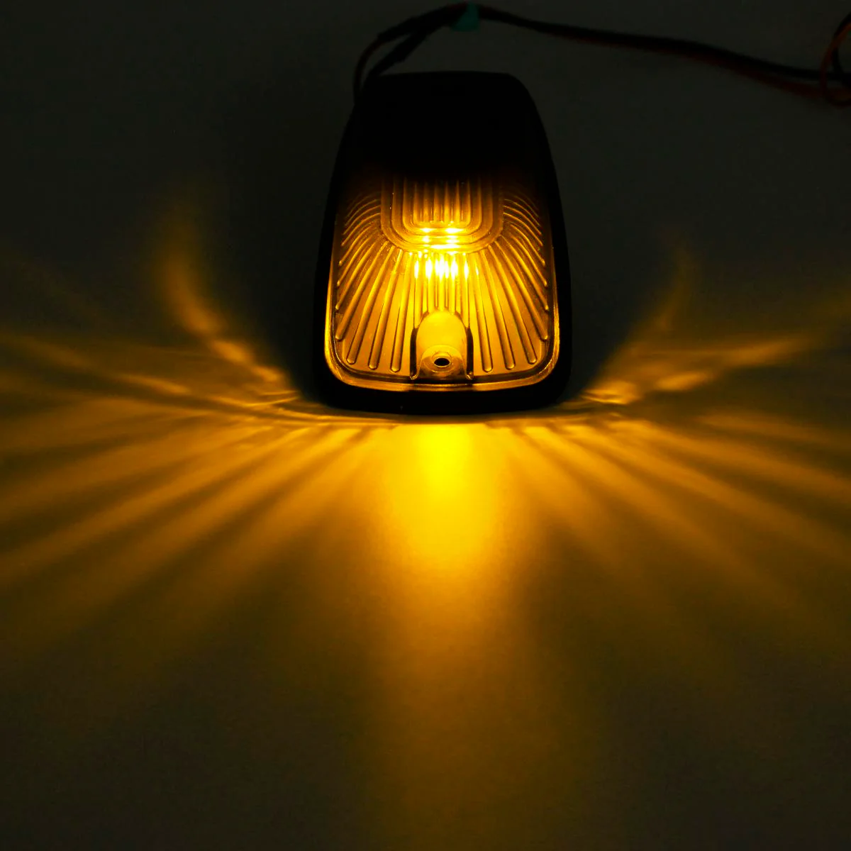 Partsam 5pcs Smoke Cab Maker 264159BK Roof Running Light Cover Base + 5X Amber T10 194 168 5050 LED Light Bulbs Compatible with / C1500 C2500 C3500 K1500 K2500 K3500 1988-2002 Pickup Trucks - Image 4