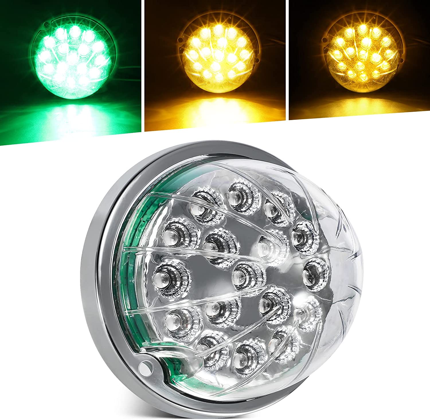 Partsam Dual Revolution Red Led Watermelon Light for Semi Truck - Image 8