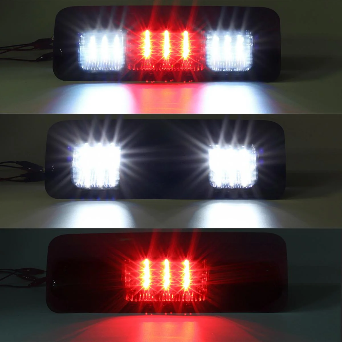 Partsam High Mount Stop Light 3rd Third Brake Light Replacement for Ford F150 F-150 2004 2005 2006 2007 2008 Smoked LED Rear Cab Roof Brake Stop Tail Cargo Center Light Lamp Black Housing w/3 Plugs - Image 7