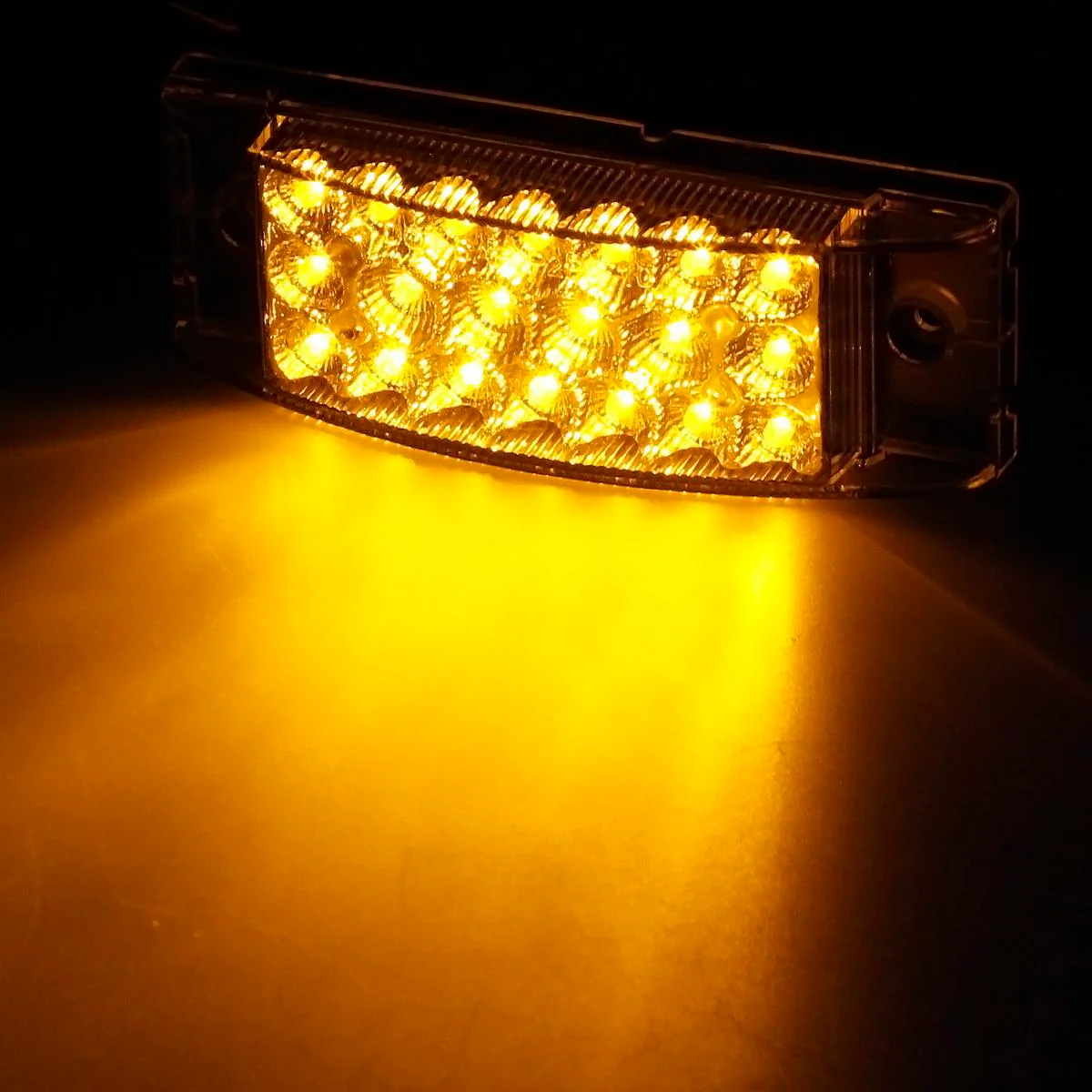 Partsam Pair 6inch Amber Side Front Marker Light Turn Signal Light High Low Brightness Sealed, 20 Diodes, Trailer Clearance and led marker lights, 6x2 Rectangular Rectangle led lights, 3 Wires - Image 11