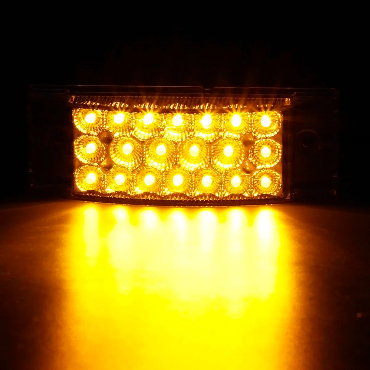Partsam Pair 6inch Amber Side Front Marker Light Turn Signal Light High Low Brightness Sealed, 20 Diodes, Trailer Clearance and led marker lights, 6x2 Rectangular Rectangle led lights, 3 Wires - Image 5