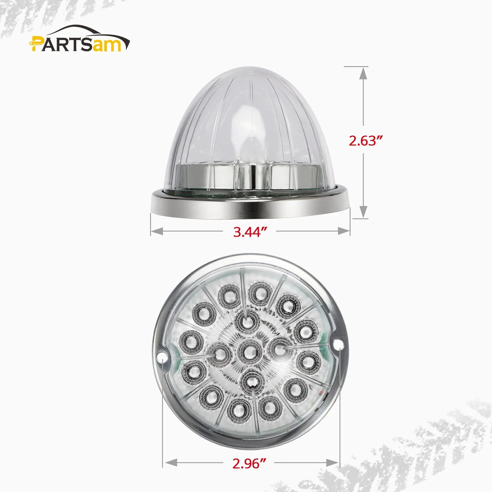 Partsam Side Marker Lights for Freightliner Kenworth Peterbilt - Image 3